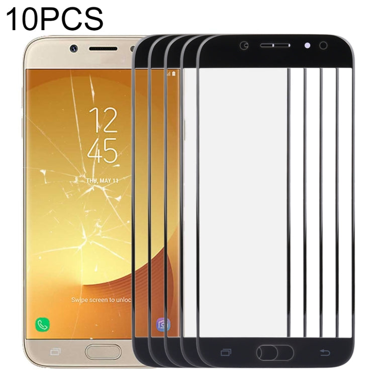 Pour Samsung Galaxy J7 (2017) / J730 10 pièces lentille extérieure en verre pour écran avant
