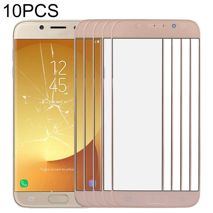 Pour Samsung Galaxy J7 (2017) / J730 10 pièces lentille extérieure en verre pour écran avant
