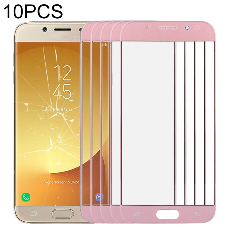 Pour Samsung Galaxy J7 (2017) / J730 10 pièces lentille extérieure en verre pour écran avant