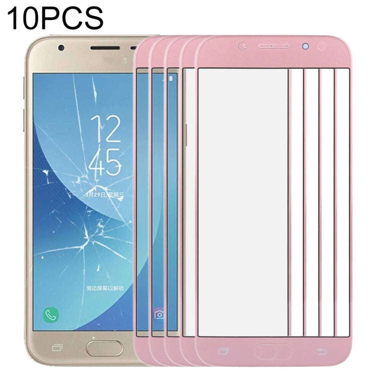 Pour Samsung Galaxy J3 2017 / J330 10pcs lentille extérieure en verre pour écran avant