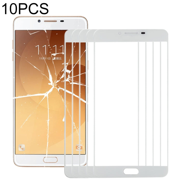 Pour Samsung Galaxy C9 Pro / C900 10pcs lentille extérieure en verre d'écran avant