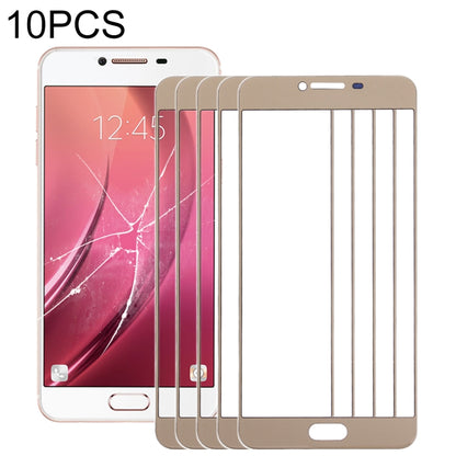 Pour Samsung Galaxy C7, 10 pièces, lentille extérieure en verre pour écran avant