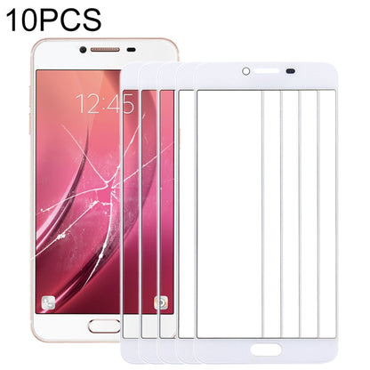 Pour Samsung Galaxy C7, 10 pièces, lentille extérieure en verre pour écran avant