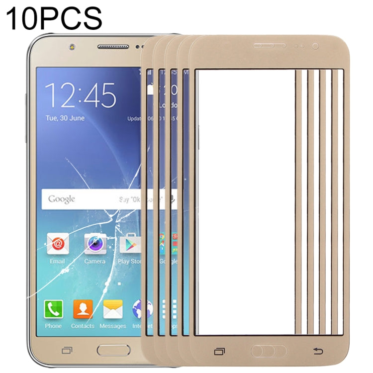 Pour Samsung Galaxy J5 / J500 10pcs lentille extérieure en verre d'écran avant
