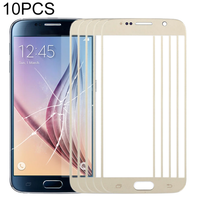 Pour Samsung Galaxy S6 / G920F 10pcs lentille extérieure en verre pour écran avant
