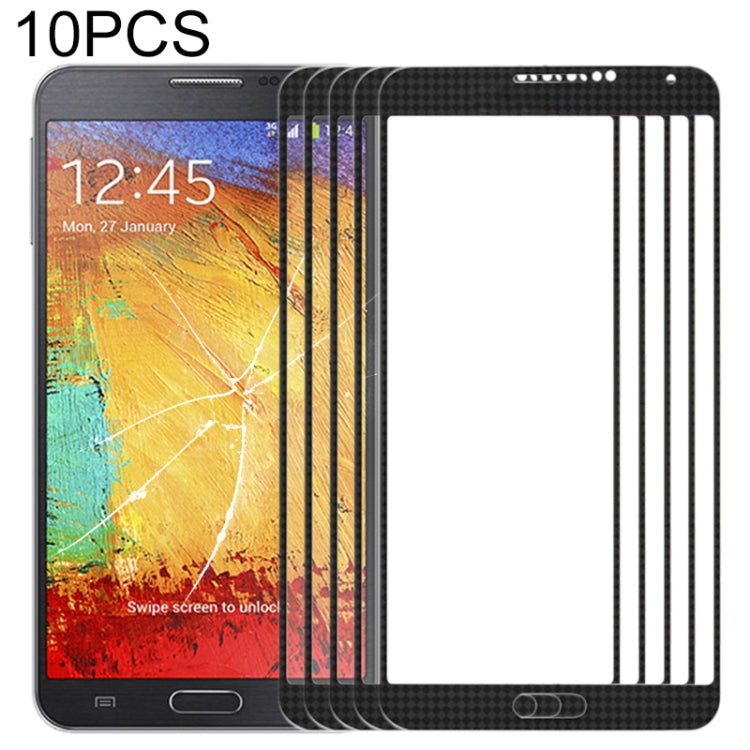 Pour Samsung Galaxy Note III / N9000, 10 pièces, lentille extérieure en verre pour écran avant
