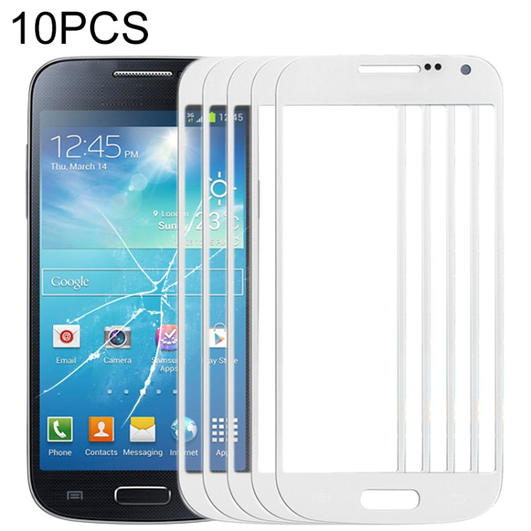 Pour Samsung Galaxy S IV mini/i9190, 10 pièces, lentille extérieure en verre pour écran avant
