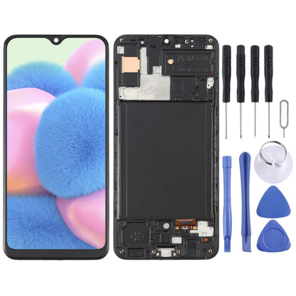 Écran LCD matériel OLED et numériseur complet avec cadre pour Samsung Galaxy A30S SM-A307