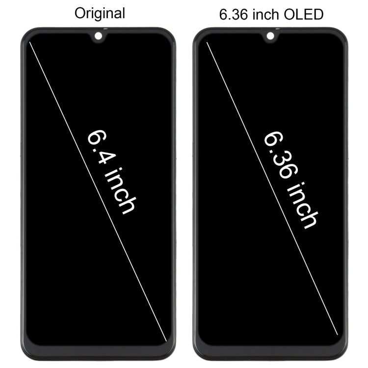 Écran LCD matériel OLED et assemblage complet de numériseur avec cadre pour Samsung Galaxy A50 SM-A505