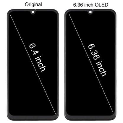 Écran LCD matériel OLED et assemblage complet de numériseur avec cadre pour Samsung Galaxy A50 SM-A505