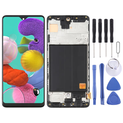 Écran LCD en matériau OLED et numériseur complet avec cadre pour Samsung Galaxy A51 4G SM-A515 (6,36 pouces)