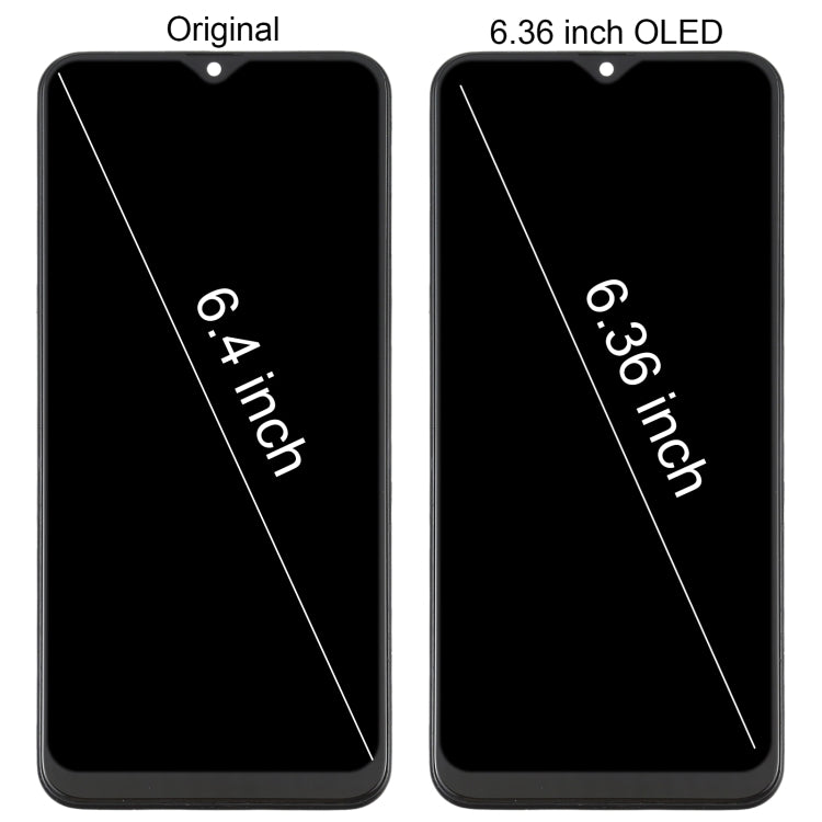 Écran LCD matériel OLED et assemblage complet de numériseur avec cadre pour Samsung Galaxy A20 SM-A205