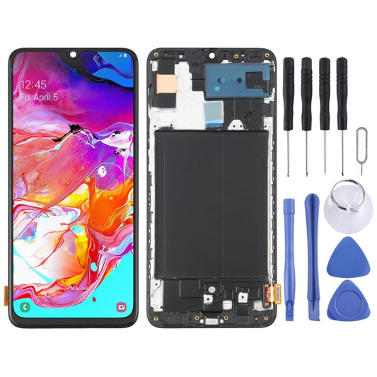 Écran LCD en matériau OLED et numériseur complet avec cadre pour Samsung Galaxy A70 SM-A705 (6,7 pouces)