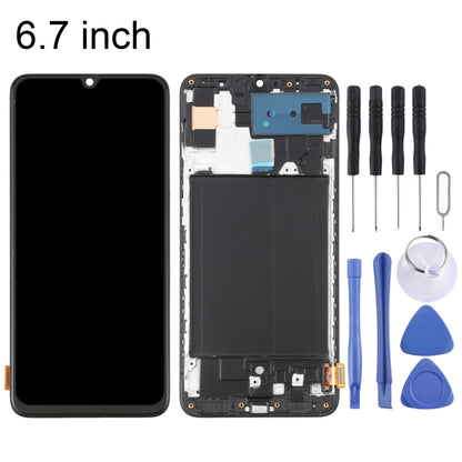 Écran LCD en matériau OLED et numériseur complet avec cadre pour Samsung Galaxy A70 SM-A705 (6,7 pouces)