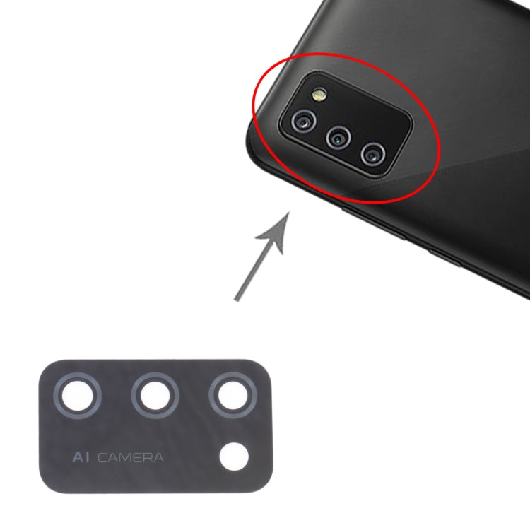 Objectif de caméra arrière pour Samsung Galaxy A02s SM-G998B, 10 pièces