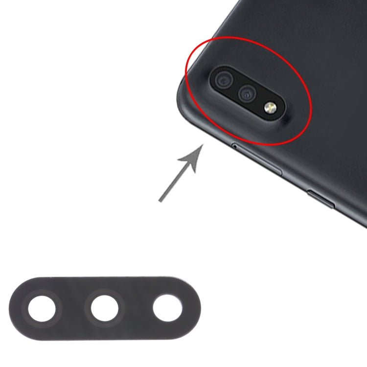 Objectif de caméra arrière pour Samsung Galaxy M01 SM-M015, 10 pièces