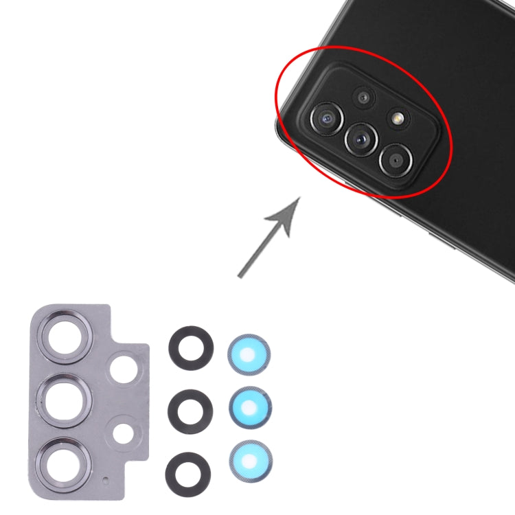 Pour Samsung Galaxy A52 SM-A525 10 pièces couvercle d'objectif d'appareil photo