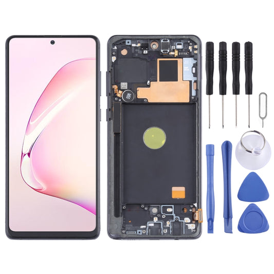 Écran LCD en matériau TFT et numériseur complet avec cadre pour Samsung Galaxy Note10 Lite SM-N770, ne prenant pas en charge l'identification par empreinte digitale