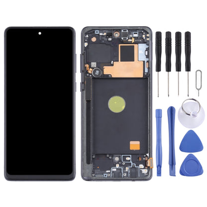 Écran LCD en matériau TFT et numériseur complet avec cadre pour Samsung Galaxy Note10 Lite SM-N770, ne prenant pas en charge l'identification par empreinte digitale
