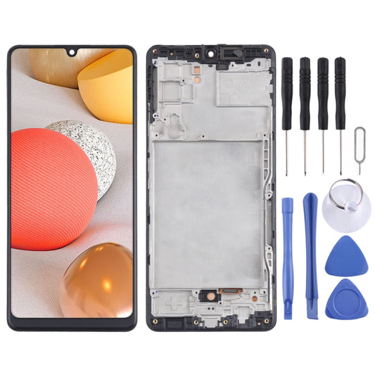 Écran LCD en matériau TFT et numériseur complet avec cadre pour Samsung Galaxy A42 5G SM-A426, ne prenant pas en charge l'identification par empreinte digitale