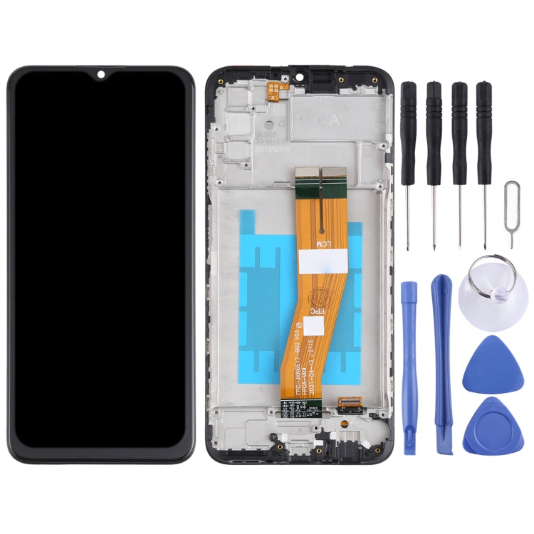 Écran LCD d'origine et numériseur complet avec cadre pour Samsung Galaxy A03s SM-A037