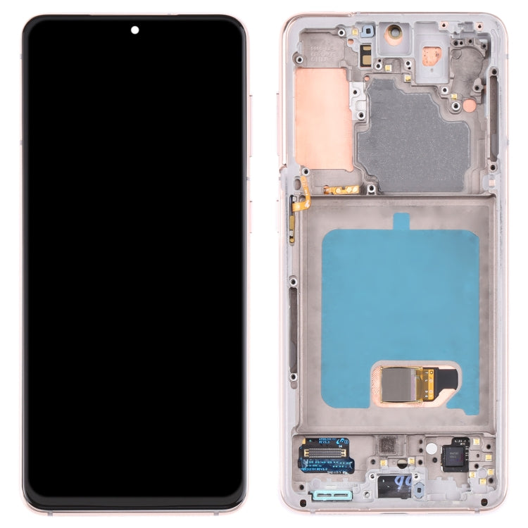 Écran LCD d'origine et numériseur, assemblage complet avec cadre, pour Samsung Galaxy S21 4G/S21 5G SM-G990 SM-G991, For Samsung Galaxy S21 4G/S21 5G