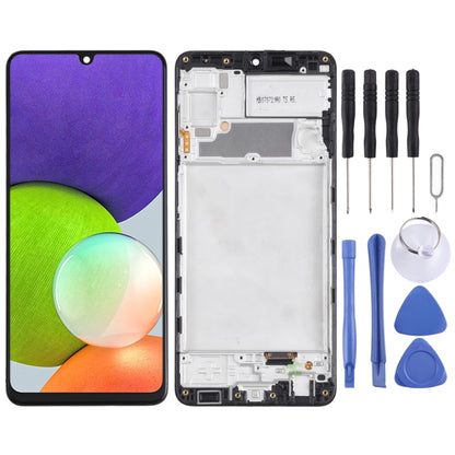 Incell Material Écran LCD et numériseur Assemblage complet avec cadre pour Samsung Galaxy A22 4G