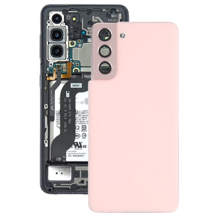 Coque arrière de batterie pour Samsung Galaxy S21 5G, avec couvercle d'objectif d'appareil photo