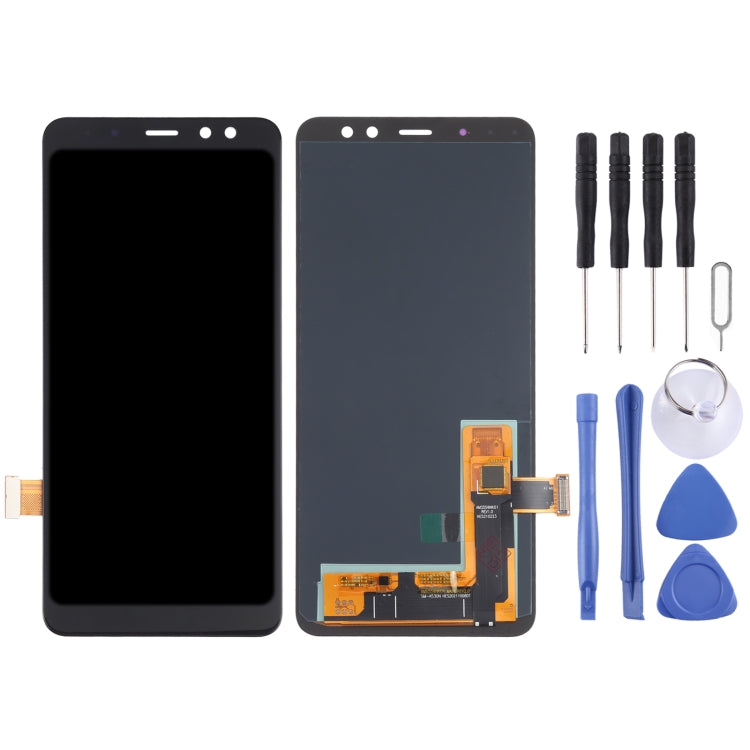 Écran LCD matériel OLED et assemblage complet de numériseur pour Samsung Galaxy A8 (2018) / A5 (2018) SM-A530
