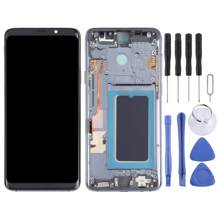 Écran LCD matériel OLED et assemblage complet de numériseur avec cadre pour Samsung Galaxy S9 + SM-G965