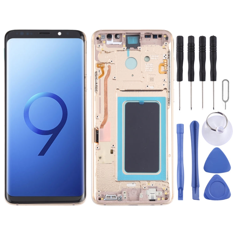 Écran LCD matériel OLED et assemblage complet de numériseur avec cadre pour Samsung Galaxy S9 + SM-G965
