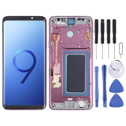 Écran LCD matériel OLED et assemblage complet de numériseur avec cadre pour Samsung Galaxy S9 + SM-G965
