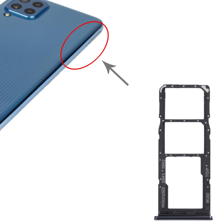 Pour Samsung Galaxy M32 5G SM-M326B plateau de carte SIM d'origine + plateau de carte SIM + plateau de carte Micro SD