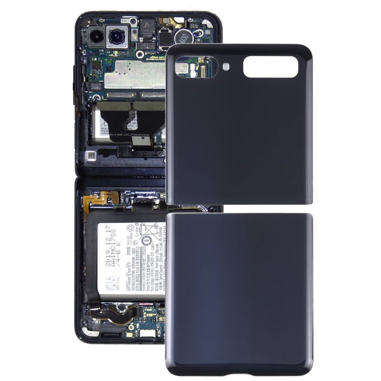 Pour Samsung Galaxy Z Flip 4G SM-F700 Couvercle arrière de la batterie en verre