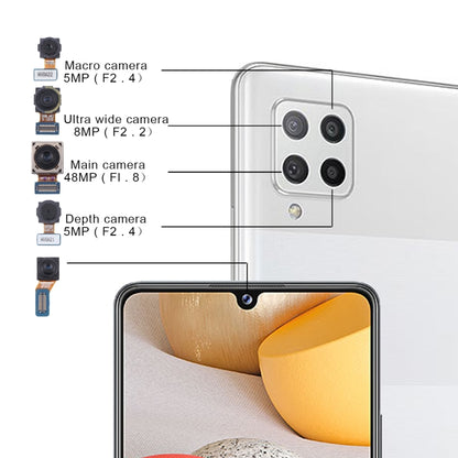 Pour Samsung Galaxy A42 5G SM-A426 ensemble de caméra d'origine (profondeur + Macro + large + caméra principale + caméra frontale)