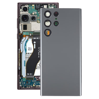 Coque arrière de batterie avec couvercle d'objectif d'appareil photo, pour Samsung Galaxy S22 Ultra 5G SM-S908B