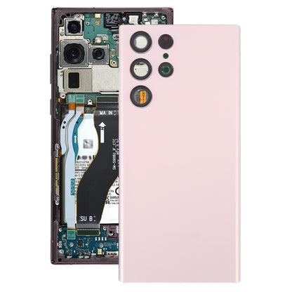Coque arrière de batterie avec couvercle d'objectif d'appareil photo, pour Samsung Galaxy S22 Ultra 5G SM-S908B