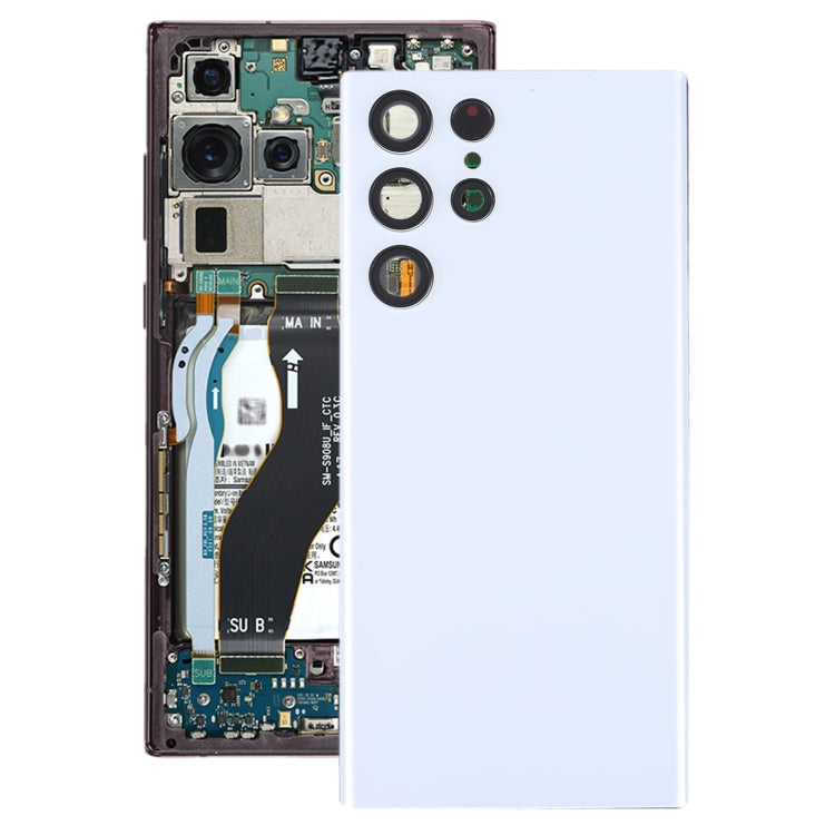 Coque arrière de batterie avec couvercle d'objectif d'appareil photo, pour Samsung Galaxy S22 Ultra 5G SM-S908B