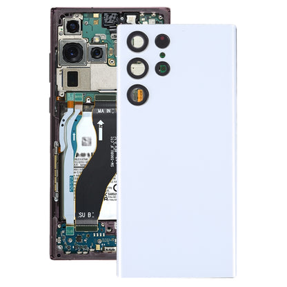 Coque arrière de batterie avec couvercle d'objectif d'appareil photo, pour Samsung Galaxy S22 Ultra 5G SM-S908B