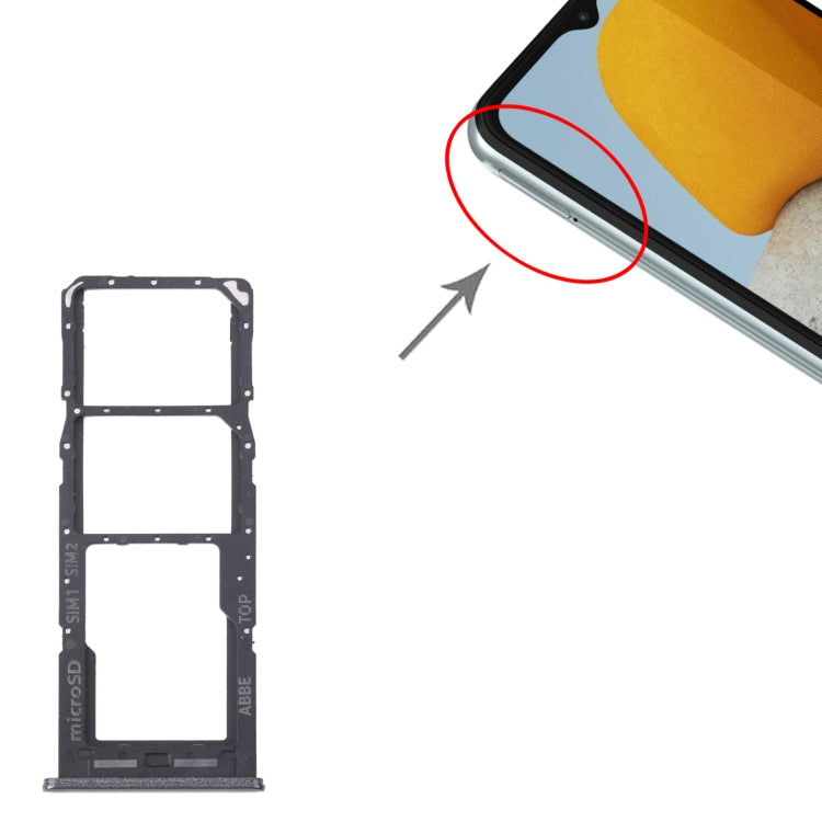 Pour Samsung Galaxy M23 SM-M236B plateau de carte SIM d'origine + plateau de carte SIM + plateau de carte Micro SD
