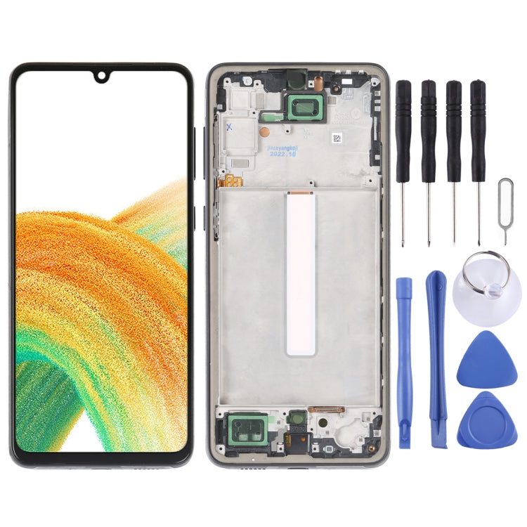 Écran LCD incell pour Samsung Galaxy A33 5G SM-A336 numériseur assemblage complet avec cadre, ne prenant pas en charge l'identification par empreinte digitale