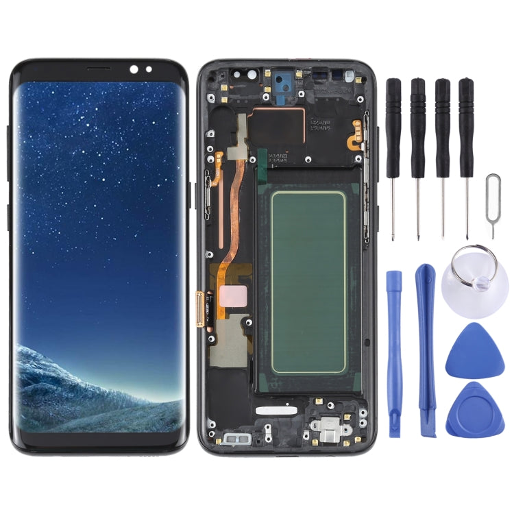Écran LCD OLED pour Samsung Galaxy S8 SM-G950 numériseur assemblage complet avec cadre