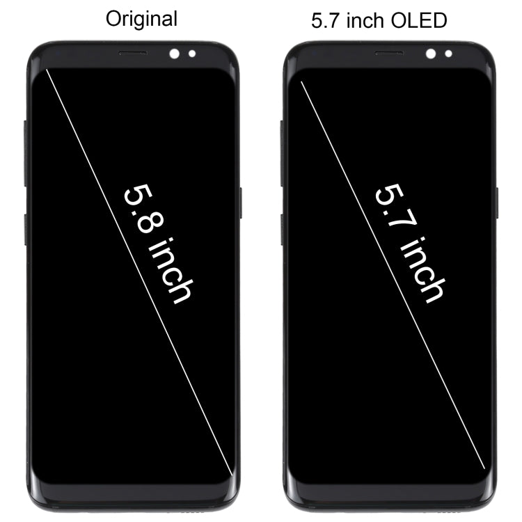 Écran LCD OLED pour Samsung Galaxy S8 SM-G950 numériseur assemblage complet avec cadre