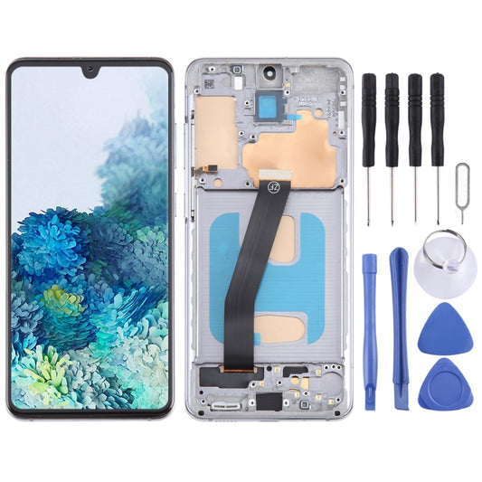 Écran LCD TFT pour Samsung Galaxy S20 SM-G980, assemblage complet avec cadre, ne prenant pas en charge l'identification par empreinte digitale