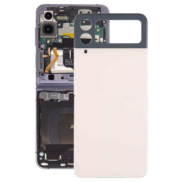 Pour Samsung Galaxy Z Flip4 SM-F721B Couvercle arrière de la batterie avec couvercle d'objectif d'appareil photo