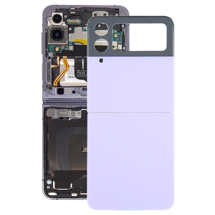 Pour Samsung Galaxy Z Flip4 SM-F721B Couvercle arrière de la batterie avec couvercle d'objectif d'appareil photo