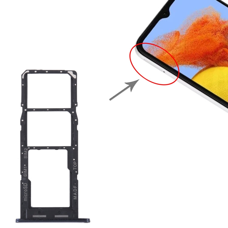 Pour Samsung Galaxy M14 SM-M146B plateau de carte SIM d'origine + plateau de carte SIM + plateau de carte Micro SD
