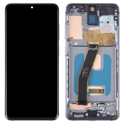 Écran LCD matériel OLED pour assemblage complet de numériseur Samsung Galaxy S20 SM-G980 avec cadre