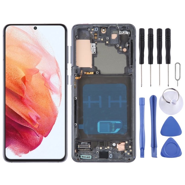 Écran LCD matériel OLED pour Samsung Galaxy S21 5G SM-G991B numériseur assemblage complet avec cadre