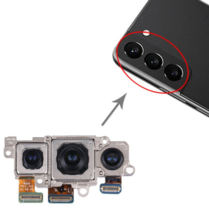 Pour Samsung Galaxy S22 + 5G SM-S906B ensemble de caméra d'origine (téléobjectif + grand angle + caméra principale)